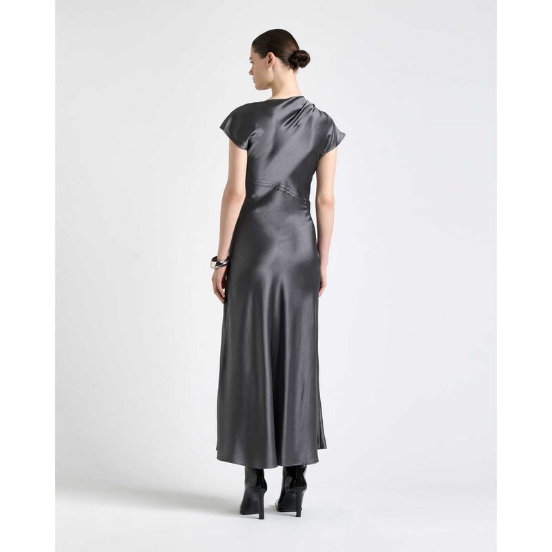 Cue Satin Bind Detail Midi Dress image number 5